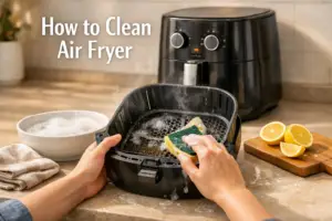 how to clean air fryer step by step remove grease and oil